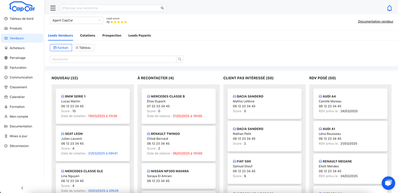 Aperçu du CRM
